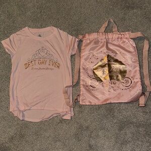Disney Pink Tee with Gold Accents